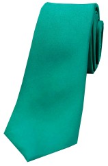 Soprano Sea Green Satin Silk Thin Tie